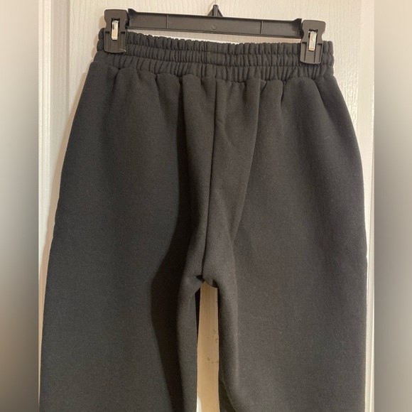 NWT My Boyfriends Closet Cotton Inner Jaw String Warm Black Sweatpants Size XS - Picture 7 of 10